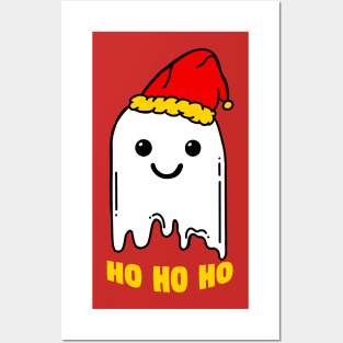 Cute Boo Ghost Ho Ho Ho Posters and Art